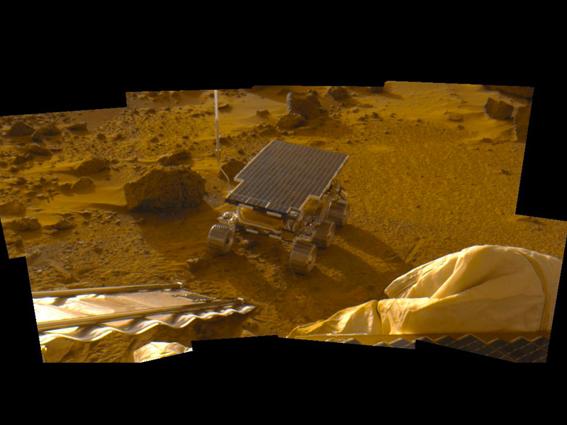 Newly Deployed Sojourner Rover